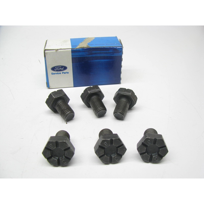 (6) NEW - OEM Ford D2AZ-6379-B Clutch Flywheel Bolt