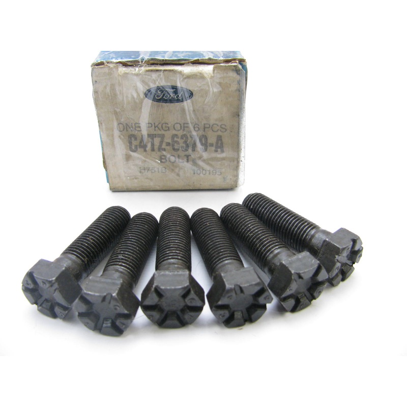 (6) NOS - OEM Ford C4TZ-6379-A Flywheel Bolt - 1964-1978 330 359 361 389 391-V8