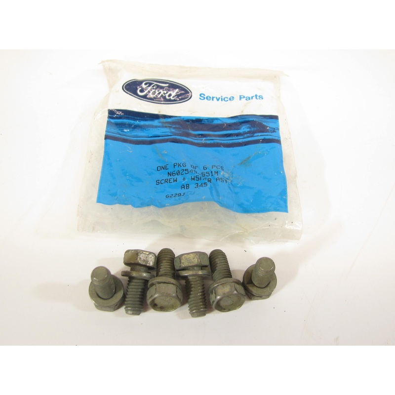 (6) NOS - OEM Ford N602549-S51M Clutch Pressure Plate Metric Bolt - M8x1.25x20mm