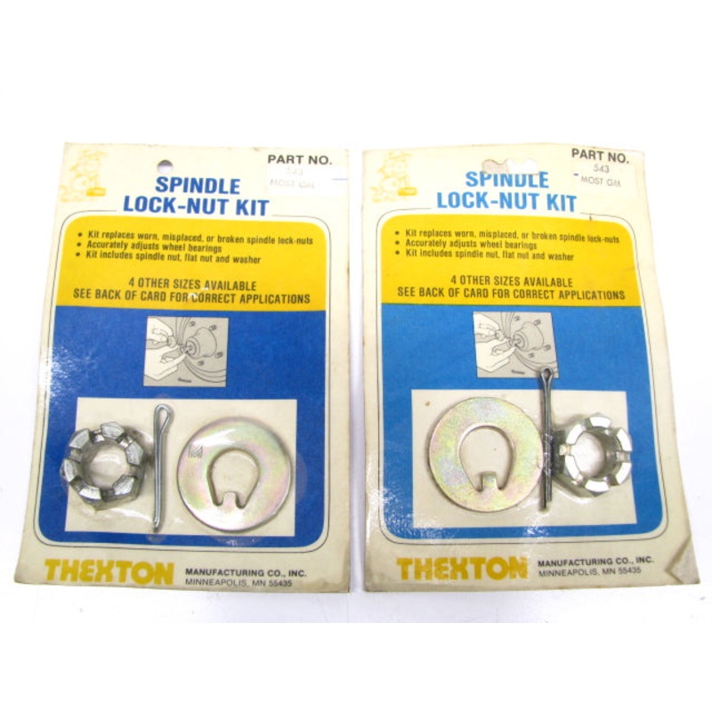 (x2) Thexton 543 Spindle Lock-nut Kit For Various GM Cars And Trucks