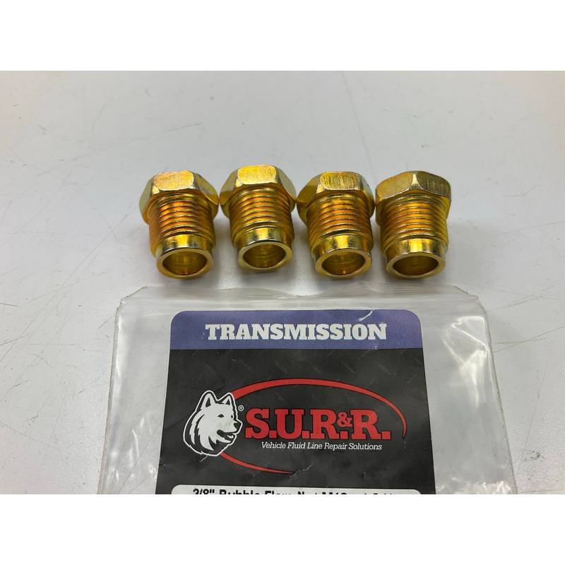 (4) Sur&R TR610 3/8'' Bubble Flare Nut Fittings M16 X 1.5