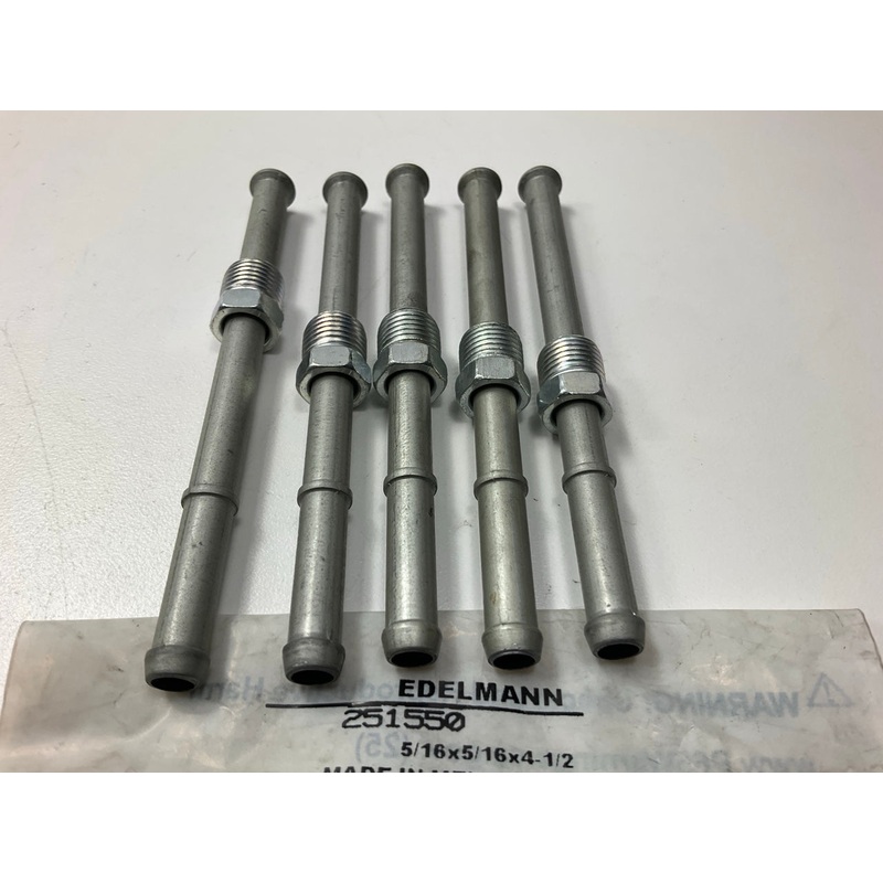 (5) Edelmann 251550 Trans Oil Coolant Line Adapter , 5/16'' Tube X 5/16'' Flare
