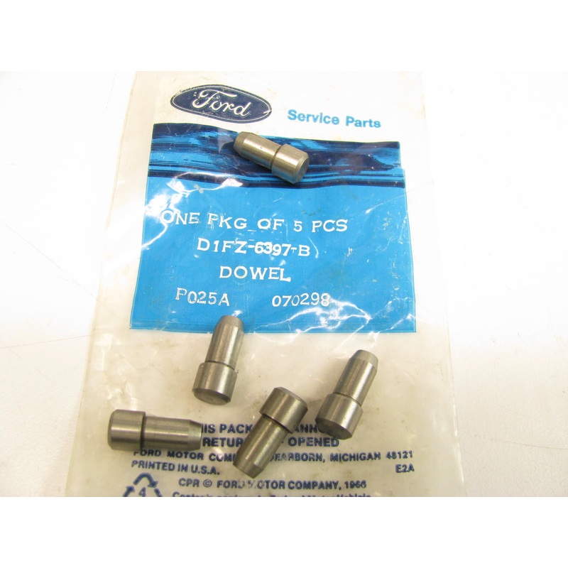 (5) NEW - OEM Ford D1FZ-6397-B Block To Flywheel Housing Dowel 1971-72 1.6L 2.0L