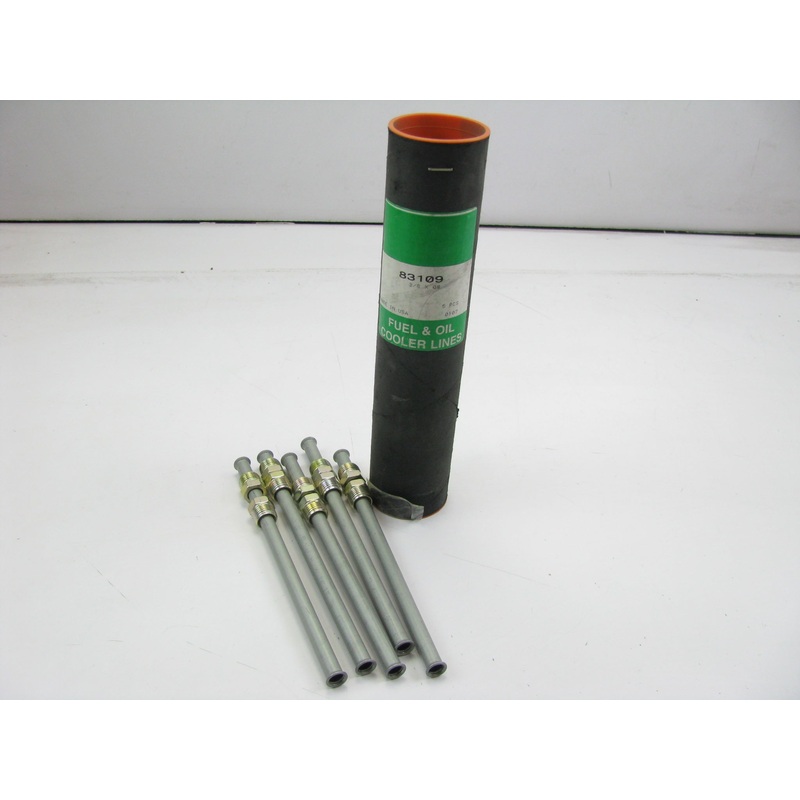 (5) NEW - OUT OF BOX 83109 Fuel & Oil Cooler Line Tube 3/8 Male X 3/8'' Male X 8''