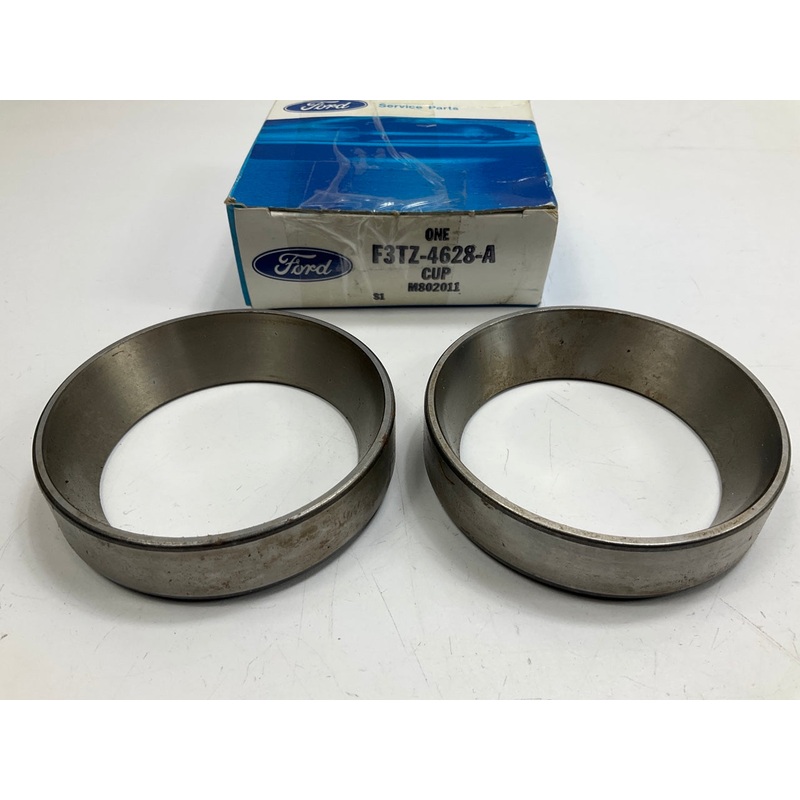 (2) NEW - OEM Ford F3TZ-4628-A Rear Axle Pinion Retainer Bearing Race Cups