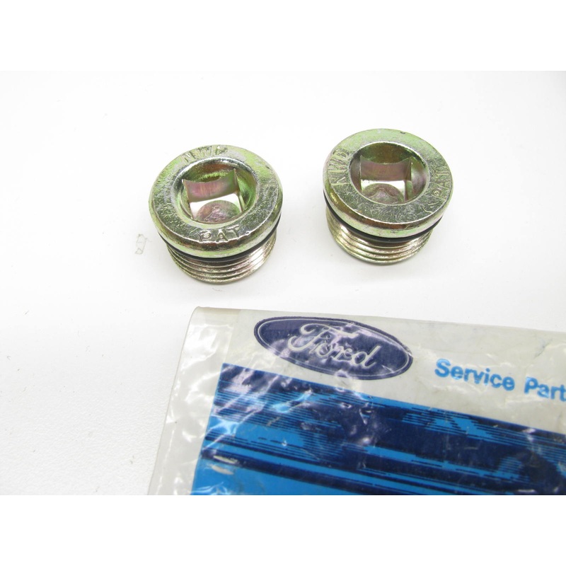 (2) NEW OEM Ford F8TZ-7A010-AA Automatic Transmission Oil Drain Plugs  M22-1.75