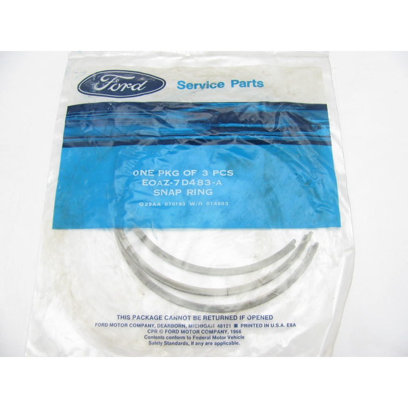 (3) Ford OEM E0AZ-7D483-A Clutch Pressure Plate Retainer Snap Ring 1980-1989 AOD