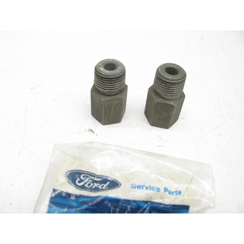 (2) NEW - OEM Ford E8TZ-7D273-A Trans Oil Tube Connector, 5/8''-18 X 3/8'' NPTF