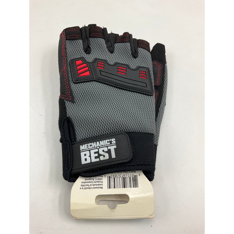 Mechanics Best TPB1016C Fingerless Mechanics Work Gloves - L Large Size