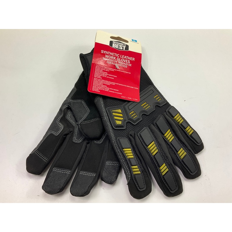Mechanics Best TPB1022C Synthetic Leather Work Gloves - Size Large