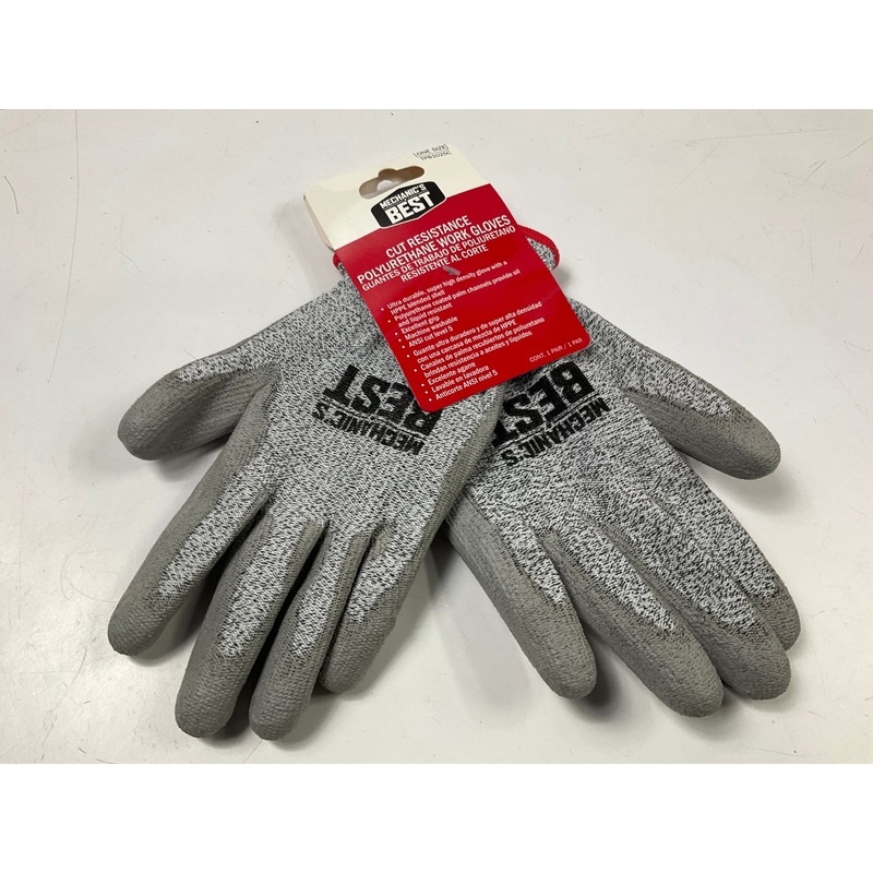 Mechanics Best TPB1025C Cut Resistant Polyuerethane Work Gloves, Universal Size