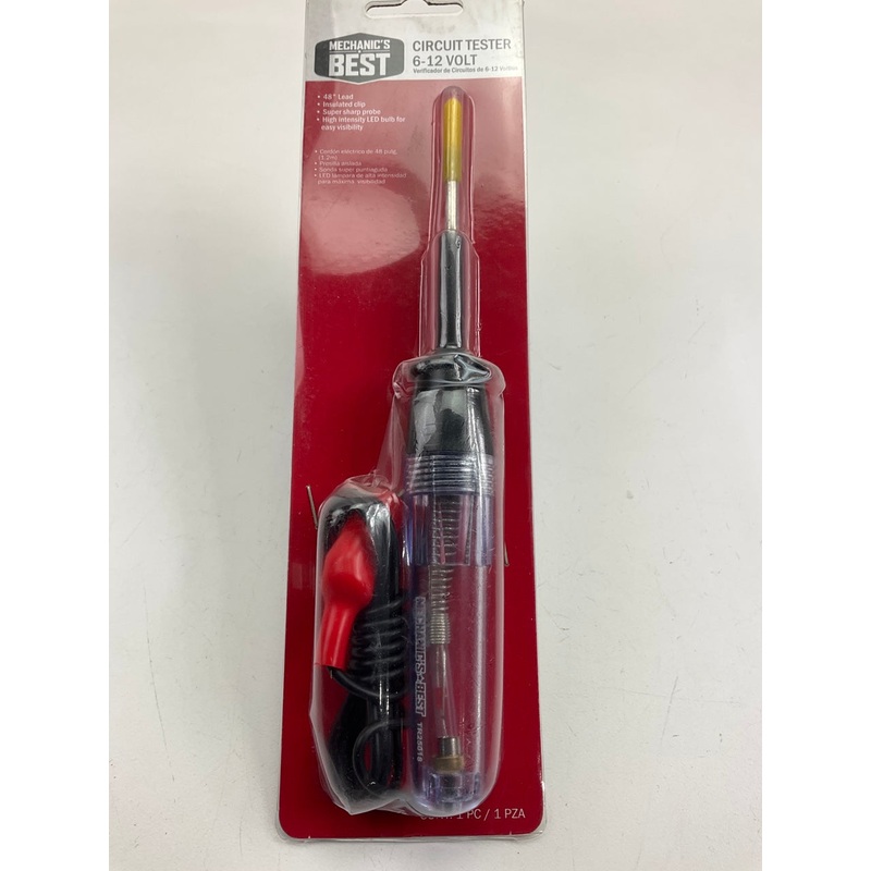 Mechanics Best TR25018 Automotive Circuit Tester Tool, 6-12 Volt