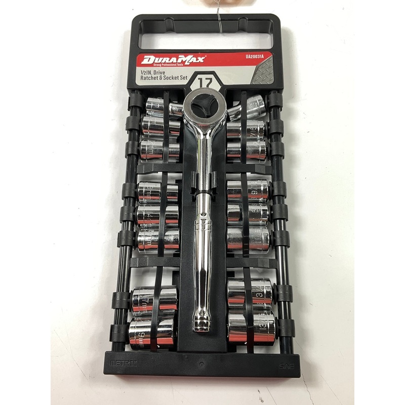 Dura Max UA20031A 17 Piece - 1/2'' Drive Ratchet & Socket Set