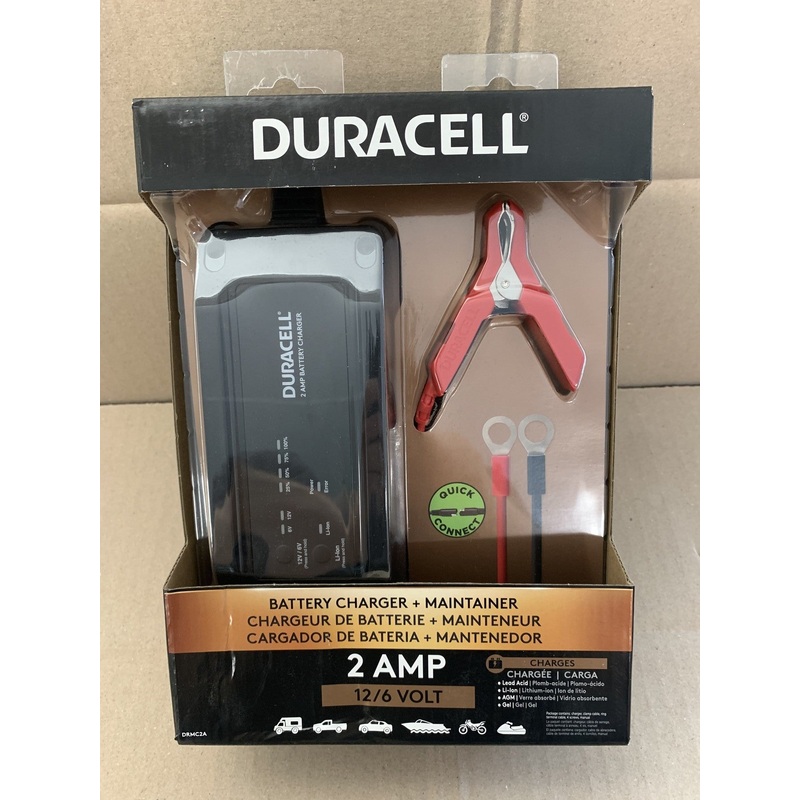 Duracell DRMC2A 2 Amp Battery Maintainer & Charger For 6V And 12V Batteries