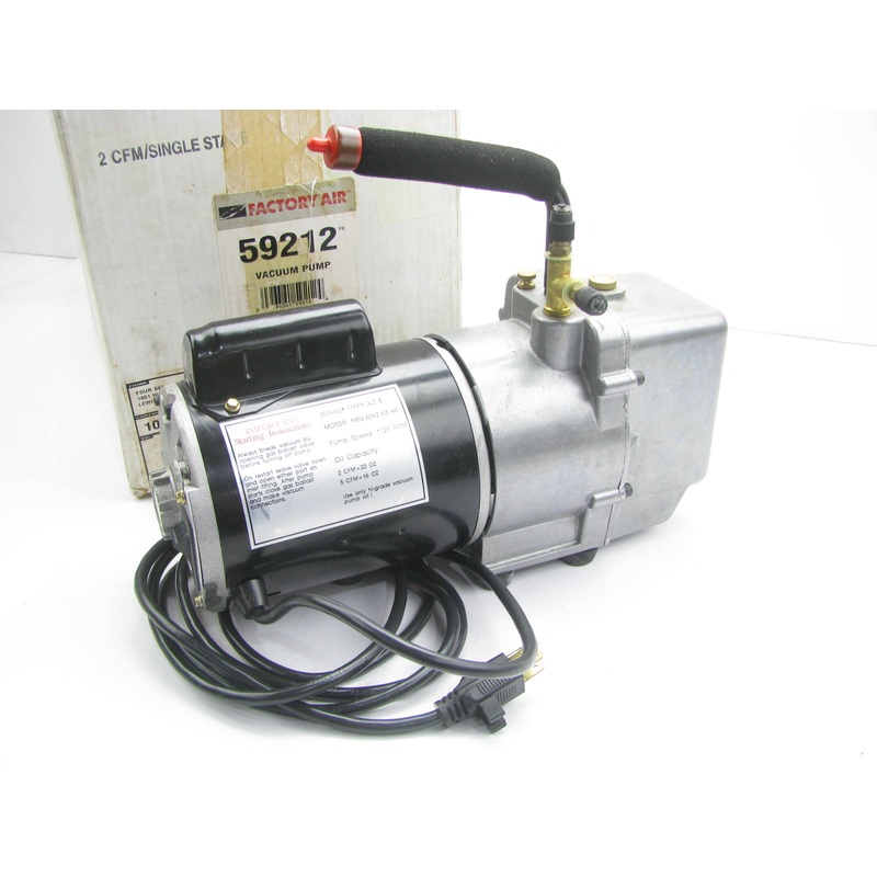 Factory Air 59212 1/3HP 2 CFM Single Stage Vacuum Pump - 1/4'' Male X 1/2'' ACME