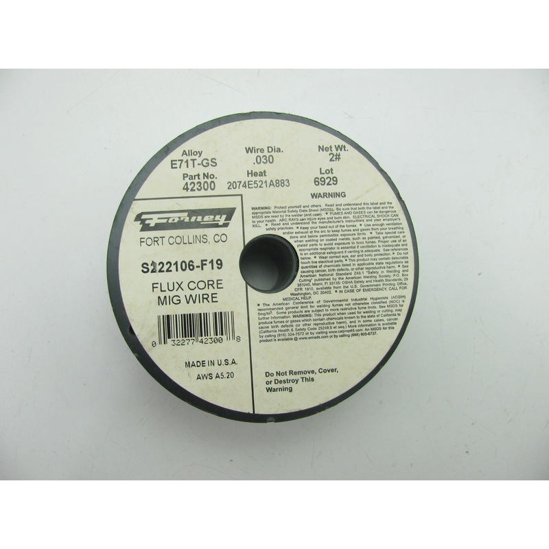 Forney 42300 E71T-GS Steel Flux Core Welding Wire, .030'' 2.00 Lb