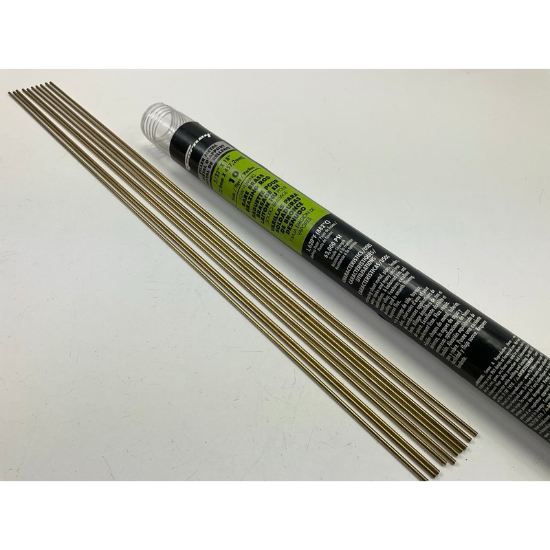Forney 48300 Bare Brass Gas Brazing Rods, 3/32-Inch X 18-Inch, 10-Rods