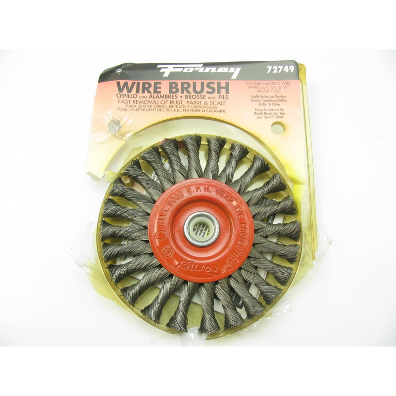 Forney 72749 6'' Twist Knot Wire Wheel Brush For 5/8'' - 1/2'' Arbor Hole Grinders