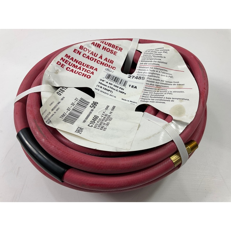Gates 27489 Rubber Air Tool Air Hose,  3/8'' X 50' - 300 PSI