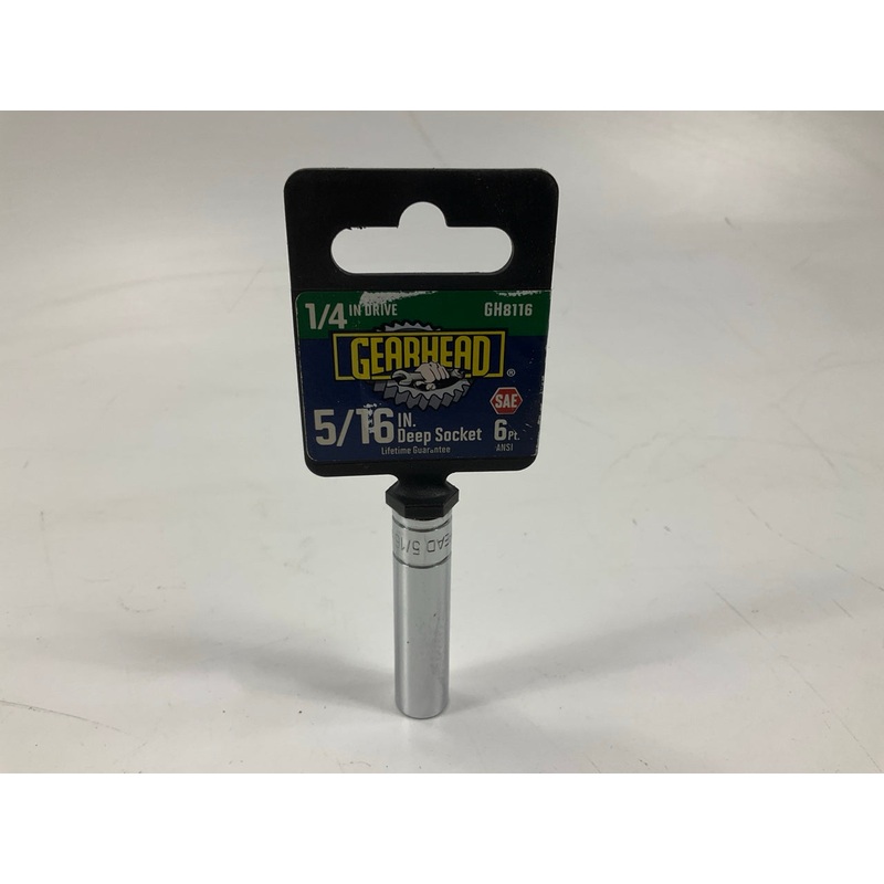 Gearhead 1/4'' Drive, 6 Point, 5/16'' Deep Socket