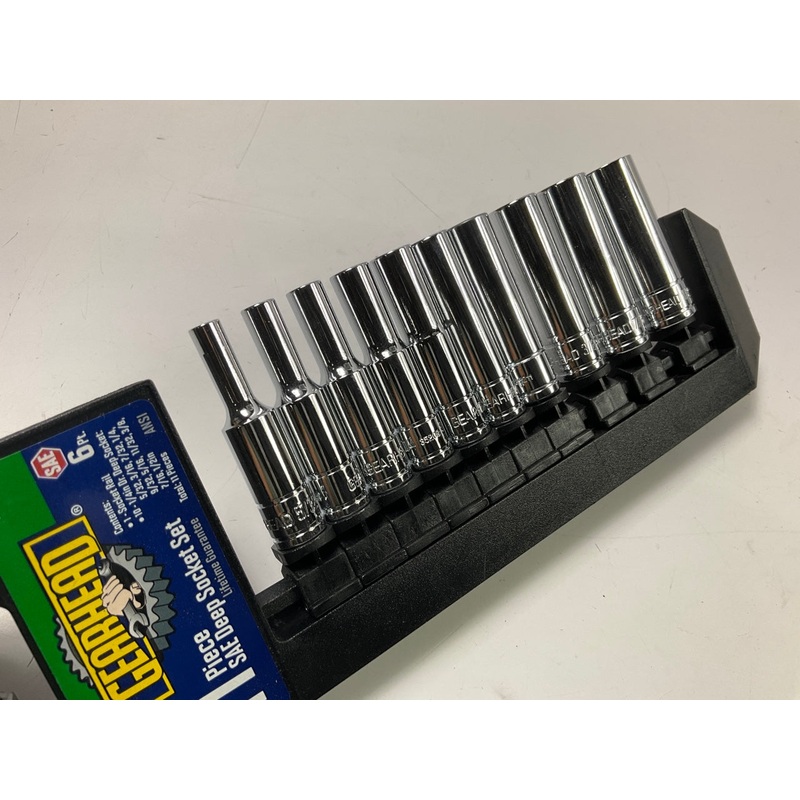 Gearhead 1/4'' Drive SAE Deep Socket Set, 11-Piece