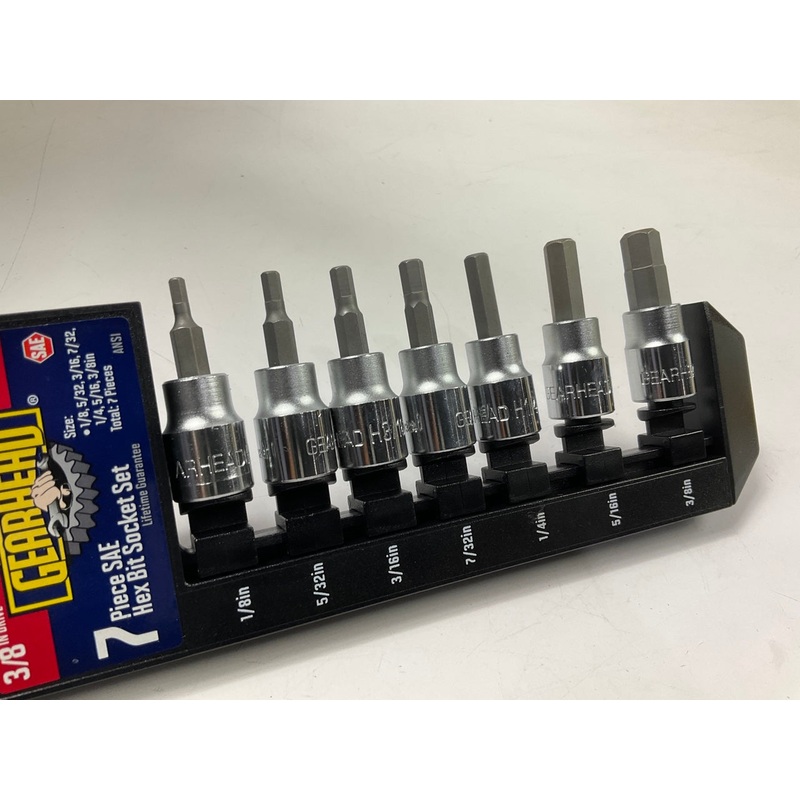 Gearhead 3/8'' Drive SAE Hex Bit Socket Set 7-piece GH8375