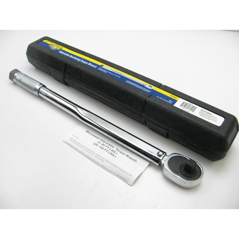 Gearhead GH3002 Adjustable Ratcheting Torque Wrench 1/2'' Drive, 20-150 Lbs