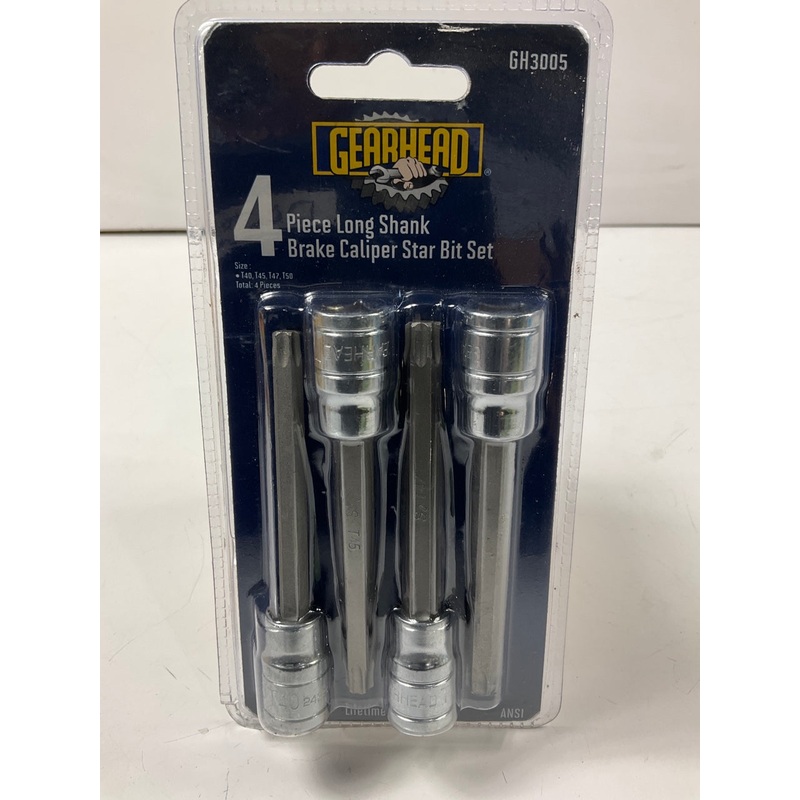 Gearhead GH3005 Star Long Shank Brake Caliper Hex Bit, 4-Piece