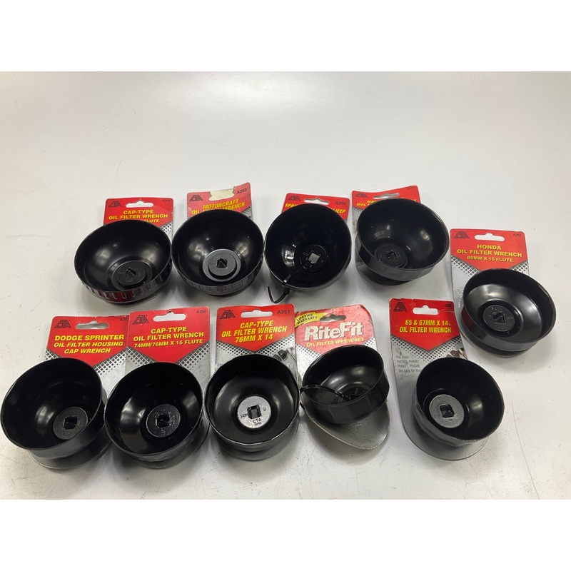 CTA 10-piece Oil Filter Socket Wrench Bundle 65mm-86mm, 10 Common Sizes