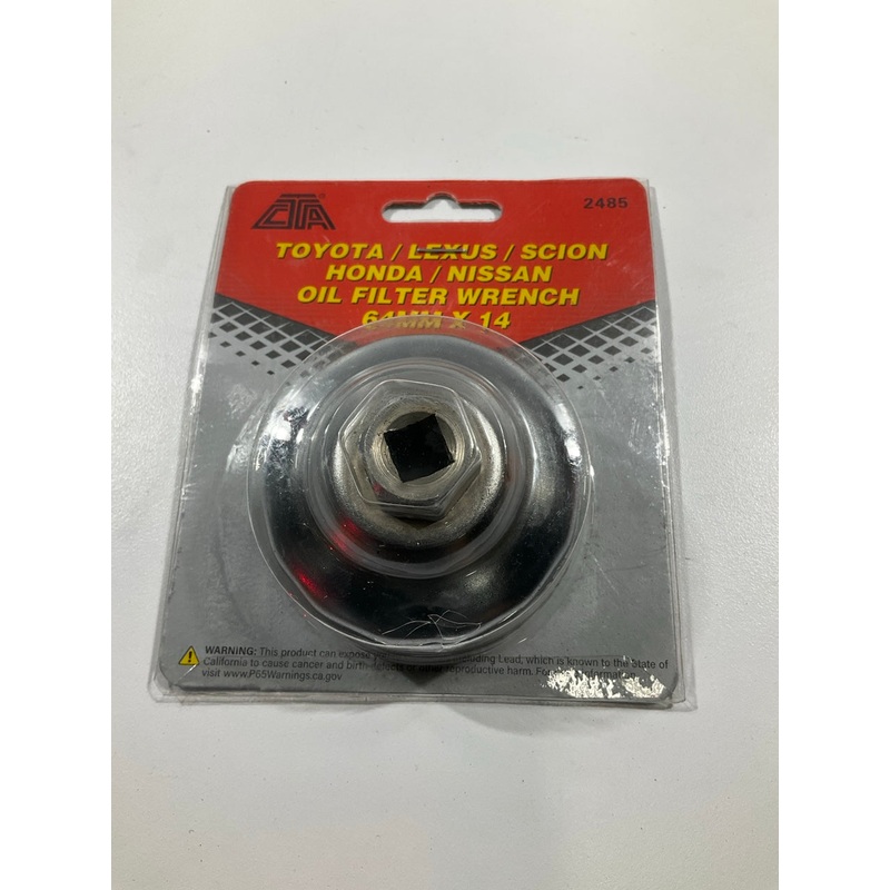 CTA 2485 3/8'' Square & 7/8'' Hex Drive Oil Filter Cap Wrench 64mm 14 Flute
