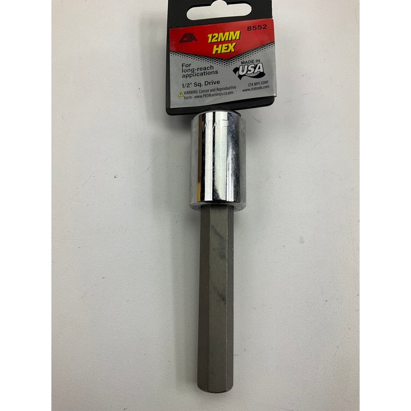 CTA 8552 1/2'' Drive 4'' Long Hex Bit Socket 12mm