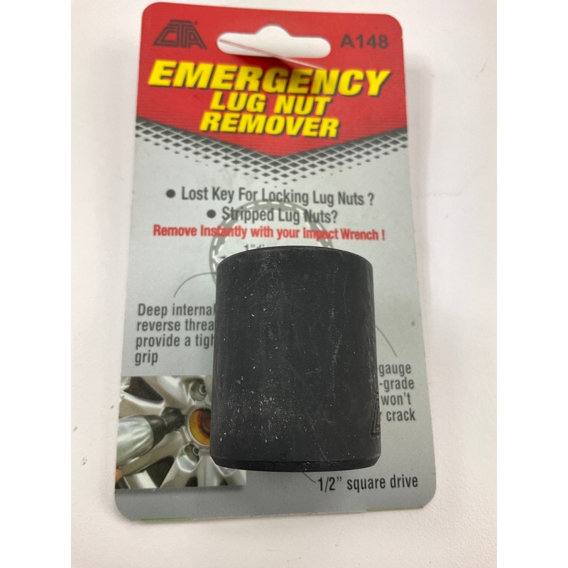 CTA A148 1/2'' Drive - 1'' Impact Lug Nut Remover Socket - REVERSE THREADS