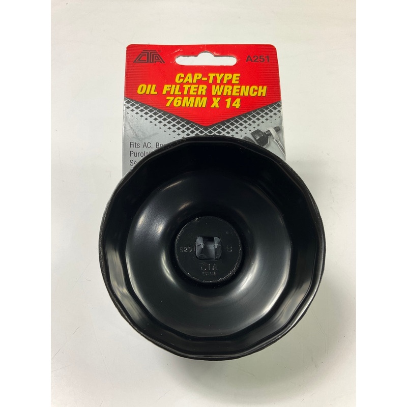 CTA A251 3/8'' Drive Cap Oil Filter Wrench - 76mm X 14 Flute
