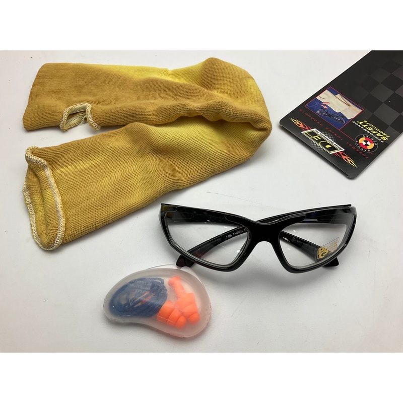 DEI 070540 Pit Crew Safety Kit: Safety Glasses, Heat Safety Sleeve, Ear Plugs