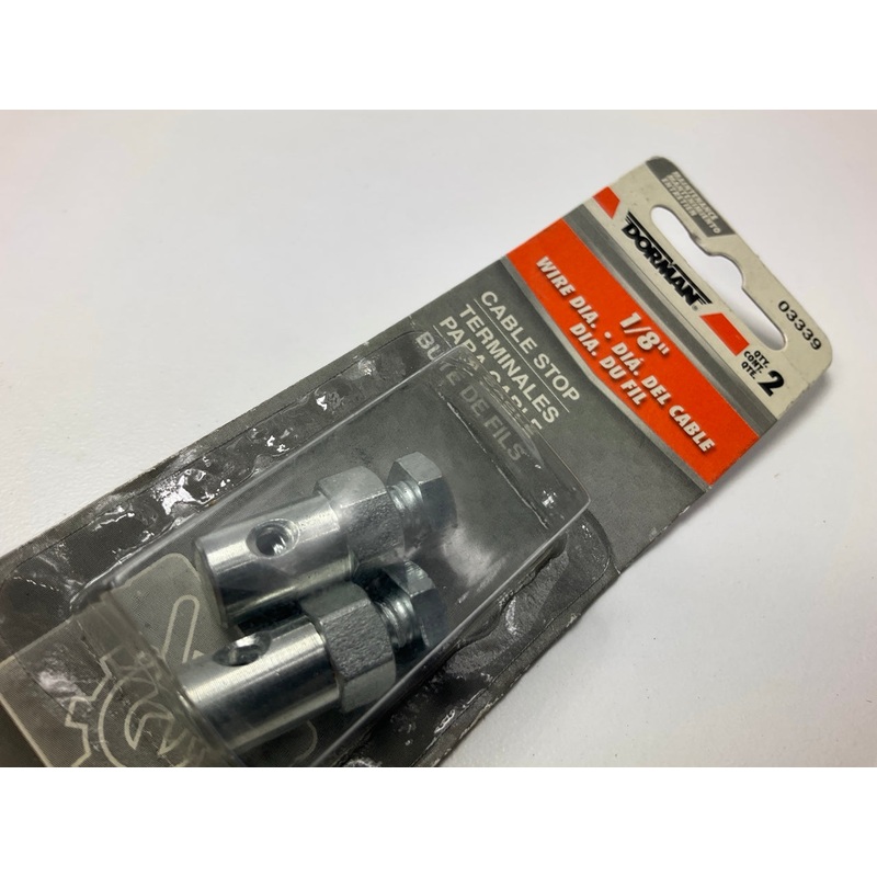 Dorman 03339 Cable Lock Wire Stop, Universal, For 1/8'' Dia. Wire - Pack Of 2