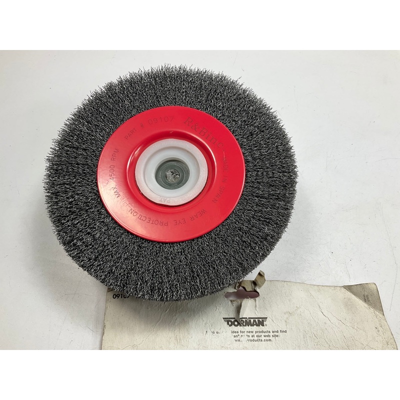 Dorman 09107 Crimped Wire Wheel Brush, 8'' Diameter, 1/2'' Wide, 0.014'' Wire