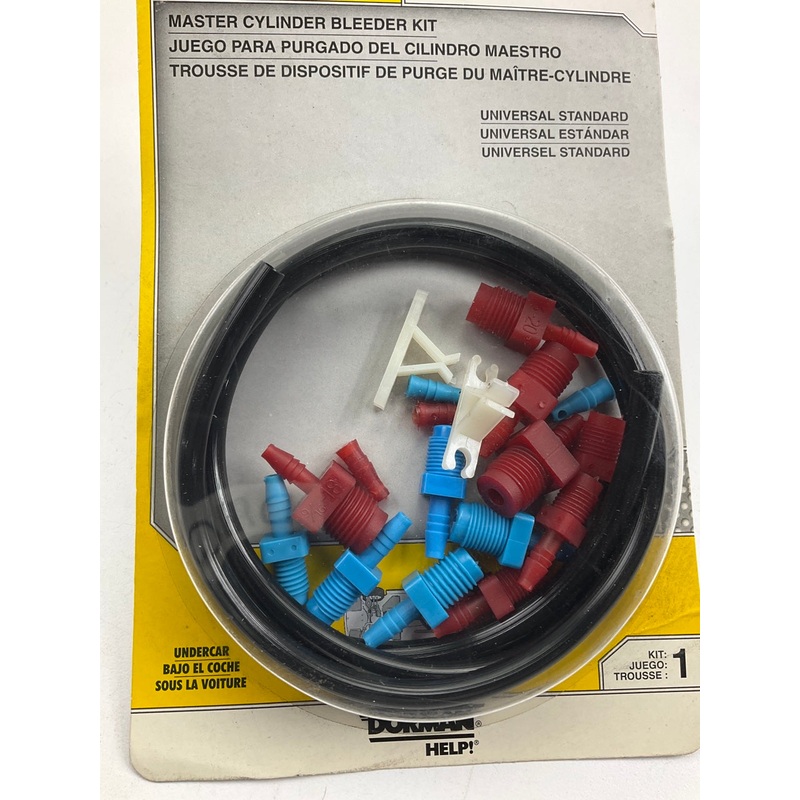 Dorman 13911 Master Cylinder Bleeder Kit - 22'' Hose, Clip, SAE & Metric Fittings