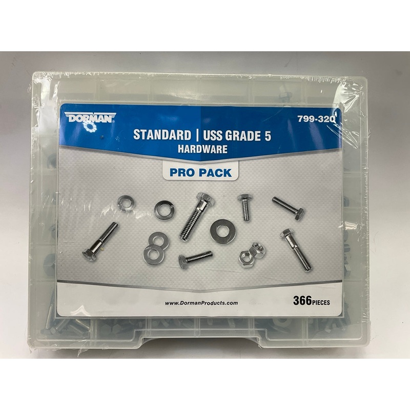 Dorman 799-320 USS Grade-5 Standard Hardware Value Pack Bolts, Nuts, Washers SAE