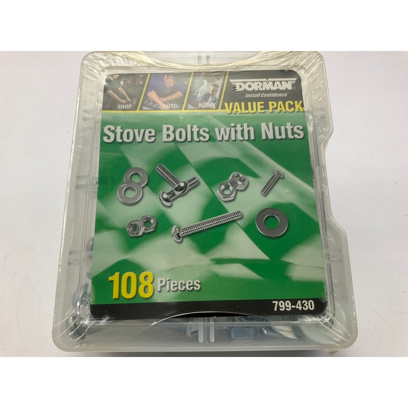 Dorman 799-430 Stove Bolt Assortment With Nuts - 108 Pieces