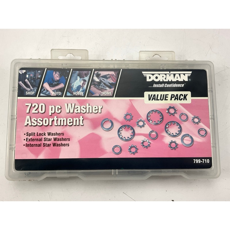 Dorman 799-710 Washer Assortment Value Pack 18 Different Sizes, 720 Pieces Total