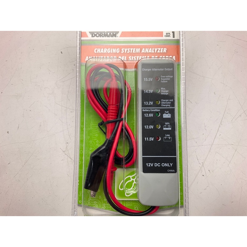 Dorman 84502 Charging System Analyzer - BATTERY Test + ALTERNATOR Test Tool