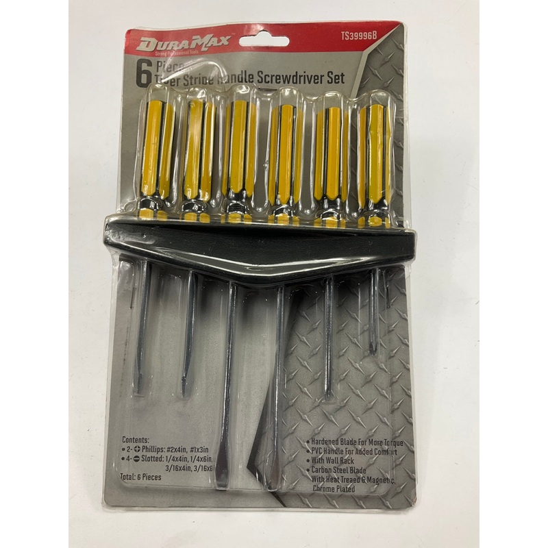 Dura Max TS39996B 6-Piece Screwdriver Set: Flathead (slotted) & Phillips