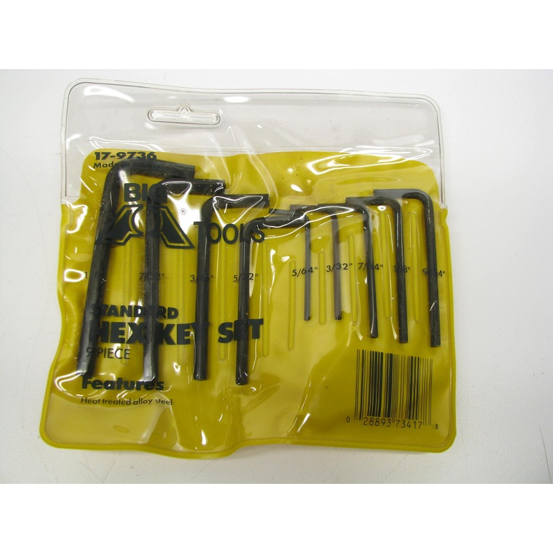 Big A 17-9736 Standard Hex Key Tool Set With Pouch - MADE IN USA