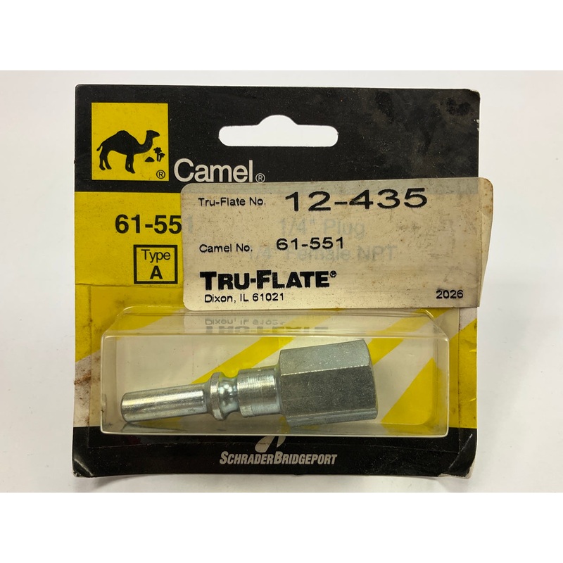 Camel 61-551 Air Hose Tool Plug Connector ''L Style'' Female 1/4'' NPT