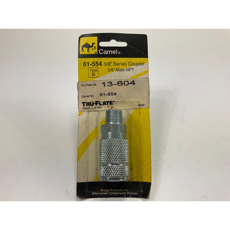 Camel 61-554 3/8'' Series Air Coupler, Type G, 3/8'' Male NPT