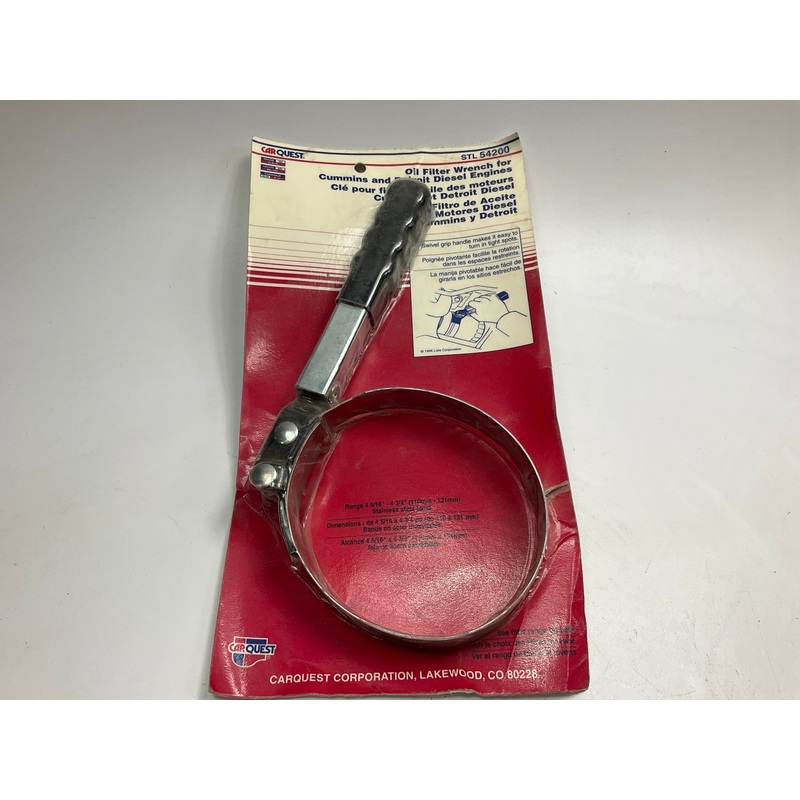 Carquest (made By Lisle) 54200 Swivel Grip Oil Filter Wrench - 4-5/16'' To 4-3/4''
