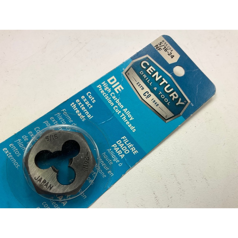 Century 96204 Fine Hexagon Die Tool - 5/16-24 NF