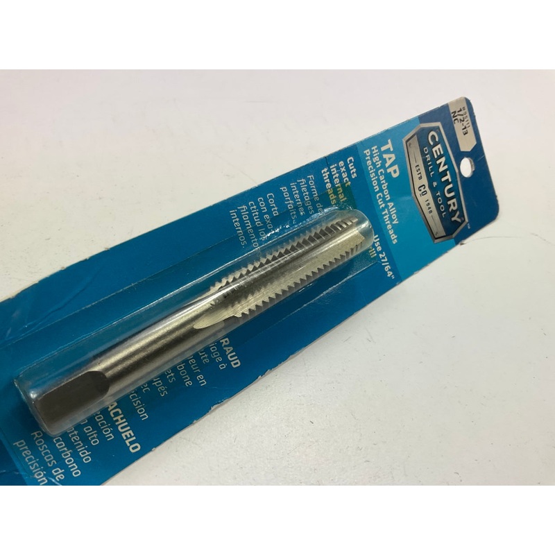 Century Drill 95111 Coarse Plug Hand Tap, 1/2-13 NC,  High Carbon Alloy Steel