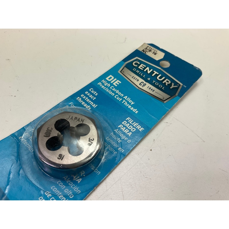 Century Drill 96205 Coarse Hexagon Die, 3/8-16 NC