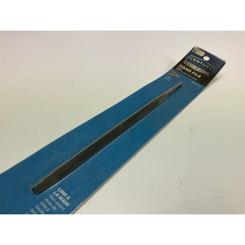 Century Drill & Tool 04067 - 6'' Triangular Single Cut Smooth Slim Hand File